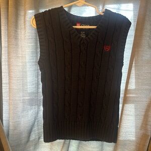 Chaps sweater vest, navy blue